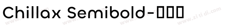 Chillax Semibold字体转换